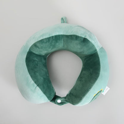 Cute Dine Green Double Hump U-Shaped Neck Pillow Travel Pillow