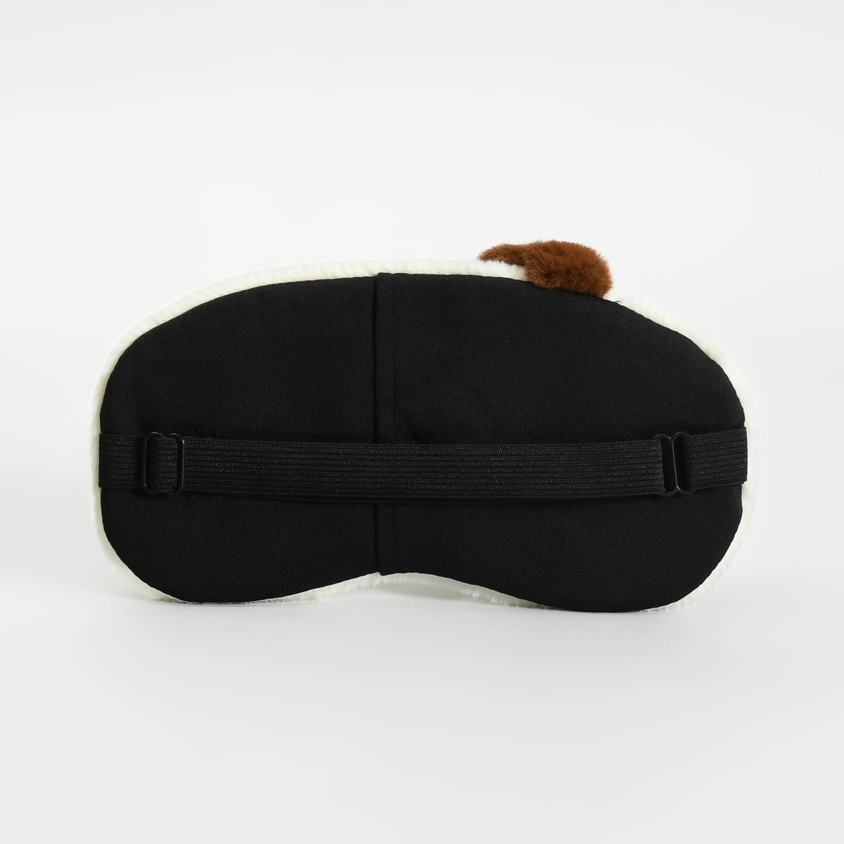 Cute Soft Plush Dog Sleeping Eye Mask: White/Brow