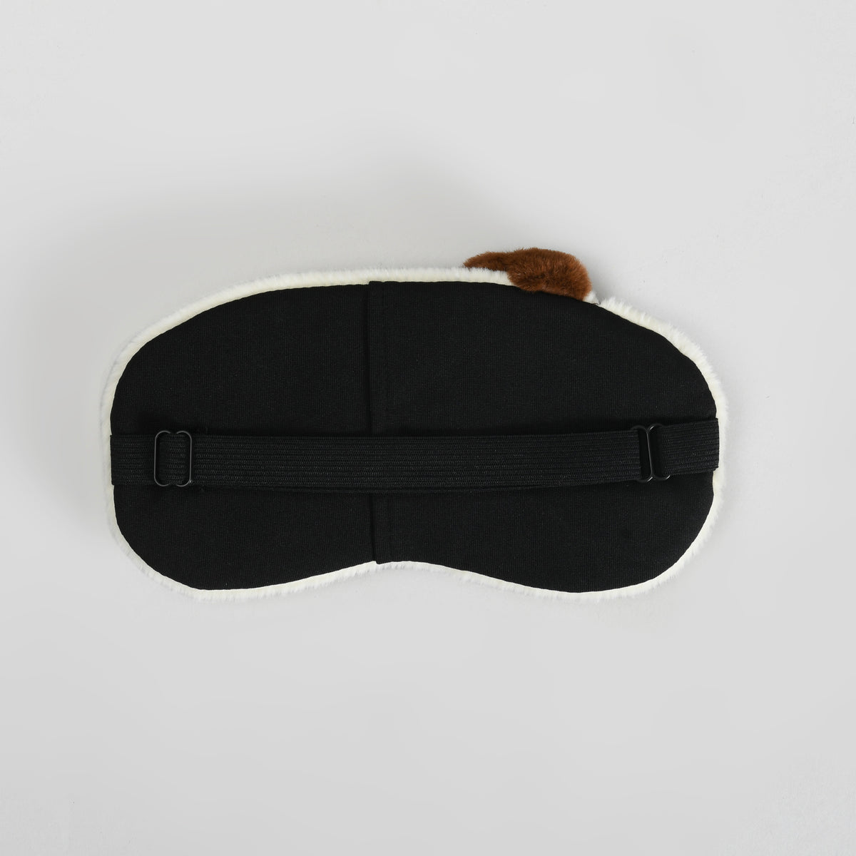 Cute Soft Plush Dog Sleeping Eye Mask: White/Brow