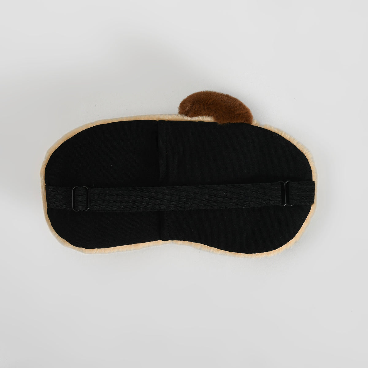 Cute Soft Plush Dog Sleeping Eye Mask: White/Brow