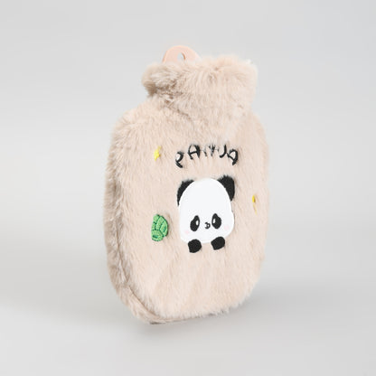 Cute Panda Hot Water Bottle with Plush Cover – 350 ml