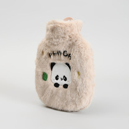 Cute Panda Hot Water Bottle with Plush Cover – 350 ml