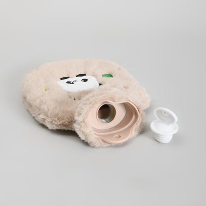 Cute Panda Hot Water Bottle with Plush Cover – 350 ml