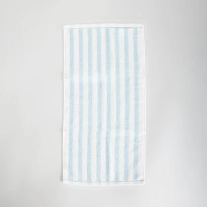 Mumuso Striped Cotton Face Towel for Kids - Blue and White