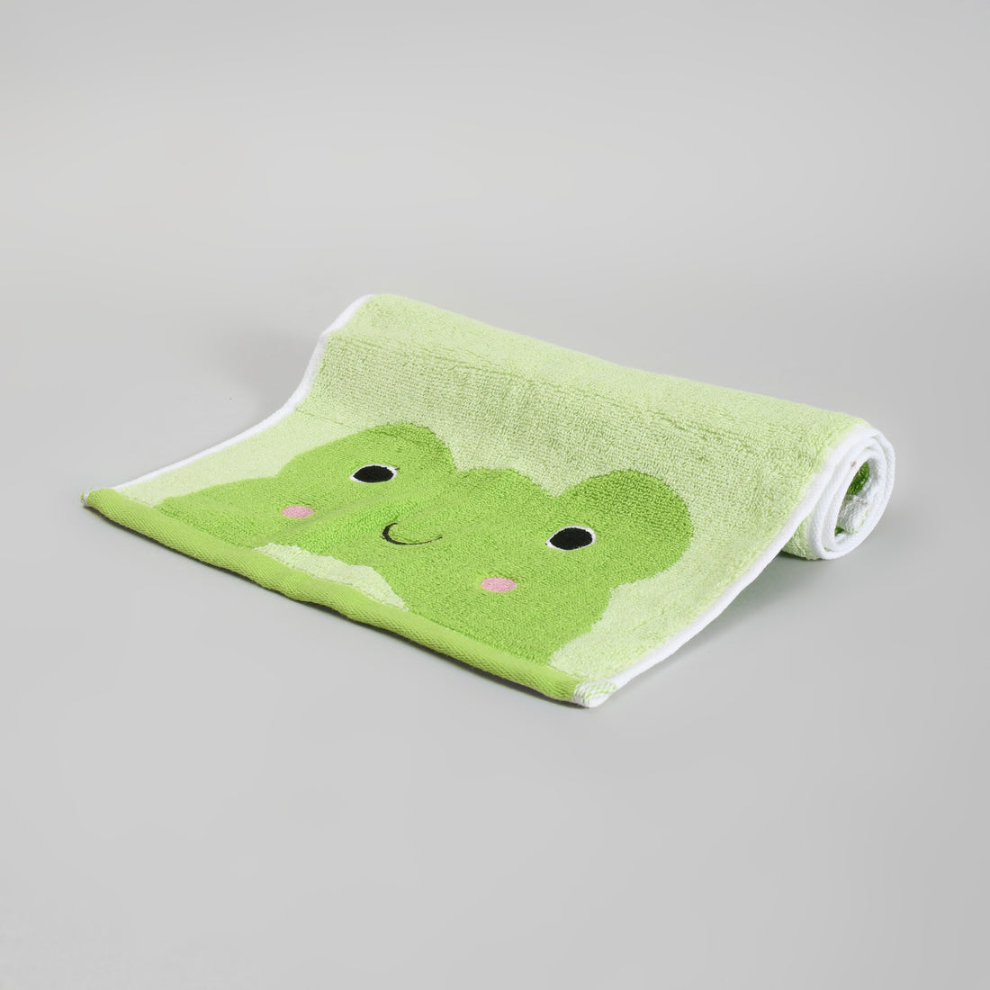 Mumuso Cartoon Cotton Towel for Kids - Green Frog