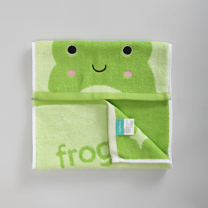 Mumuso Cartoon Cotton Towel for Kids - Green Frog