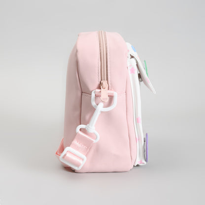 Mumuso All-Match Crossbody  Bag for Kids with Badges - Pink