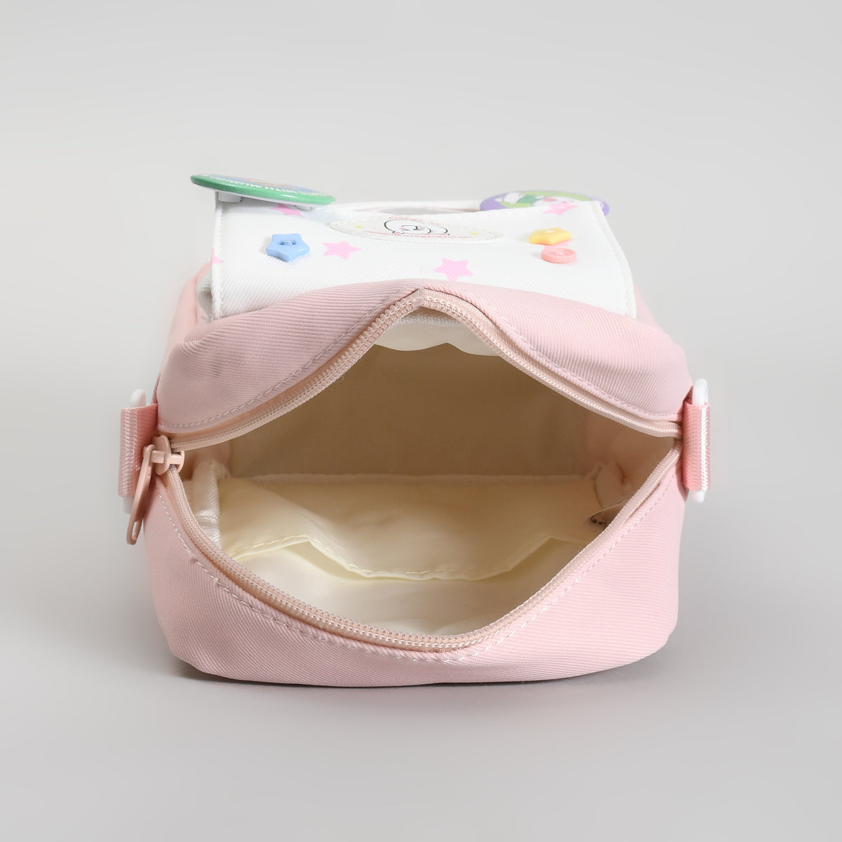 Mumuso All-Match Crossbody  Bag for Kids with Badges - Pink