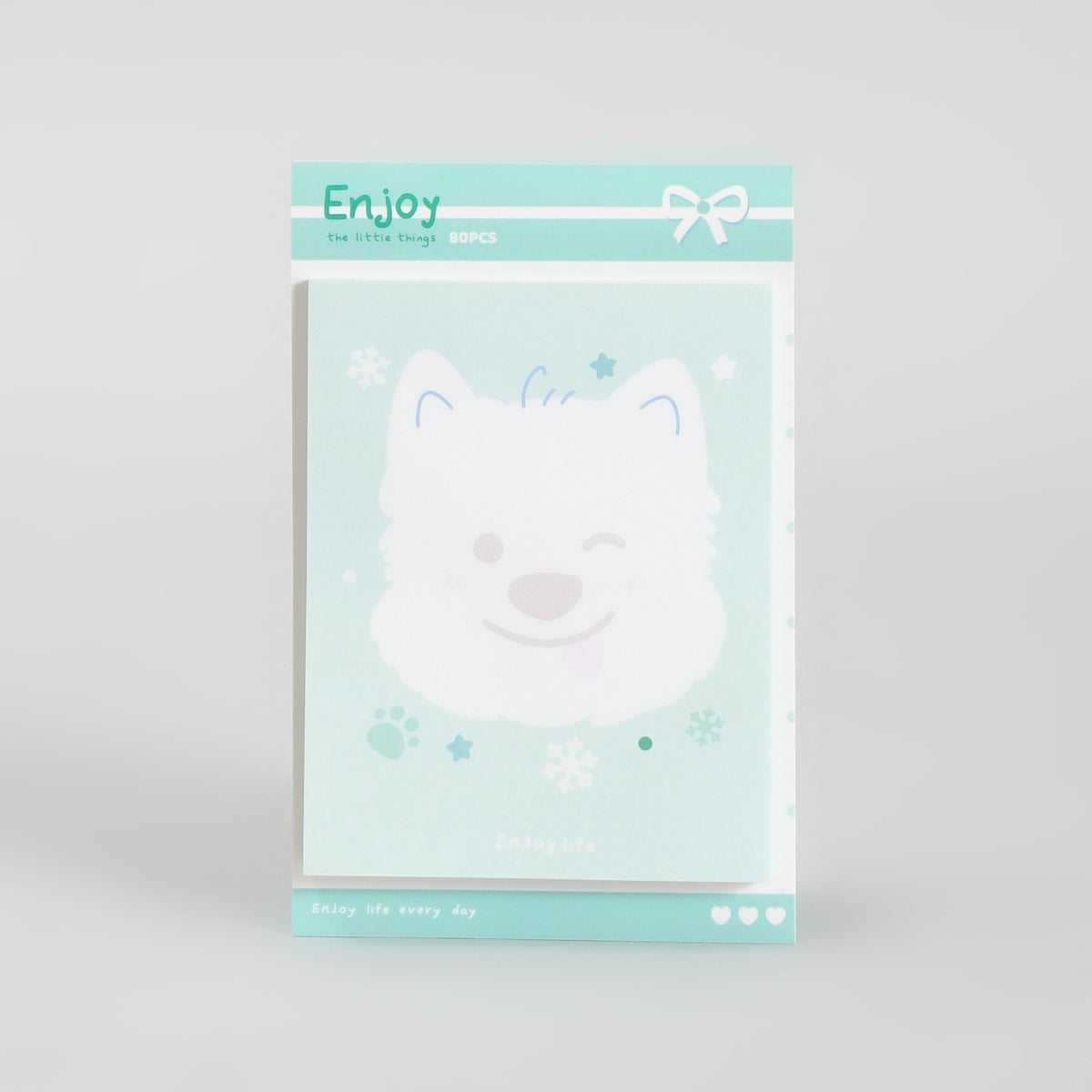 Mumuso Mini 5-Piece Stationery kit with PVC Zip Bag - Duoduo &amp; Mimi (Green)