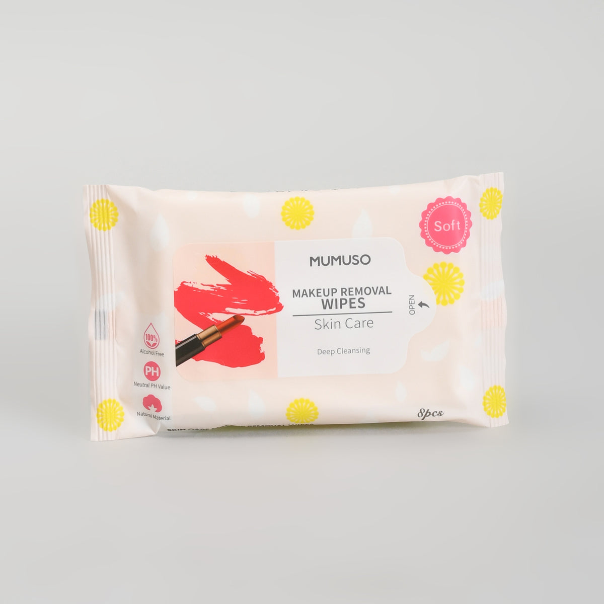 Alcohol Free Makeup Removal Wipes – Value Pack of 8 (64 Wipes)