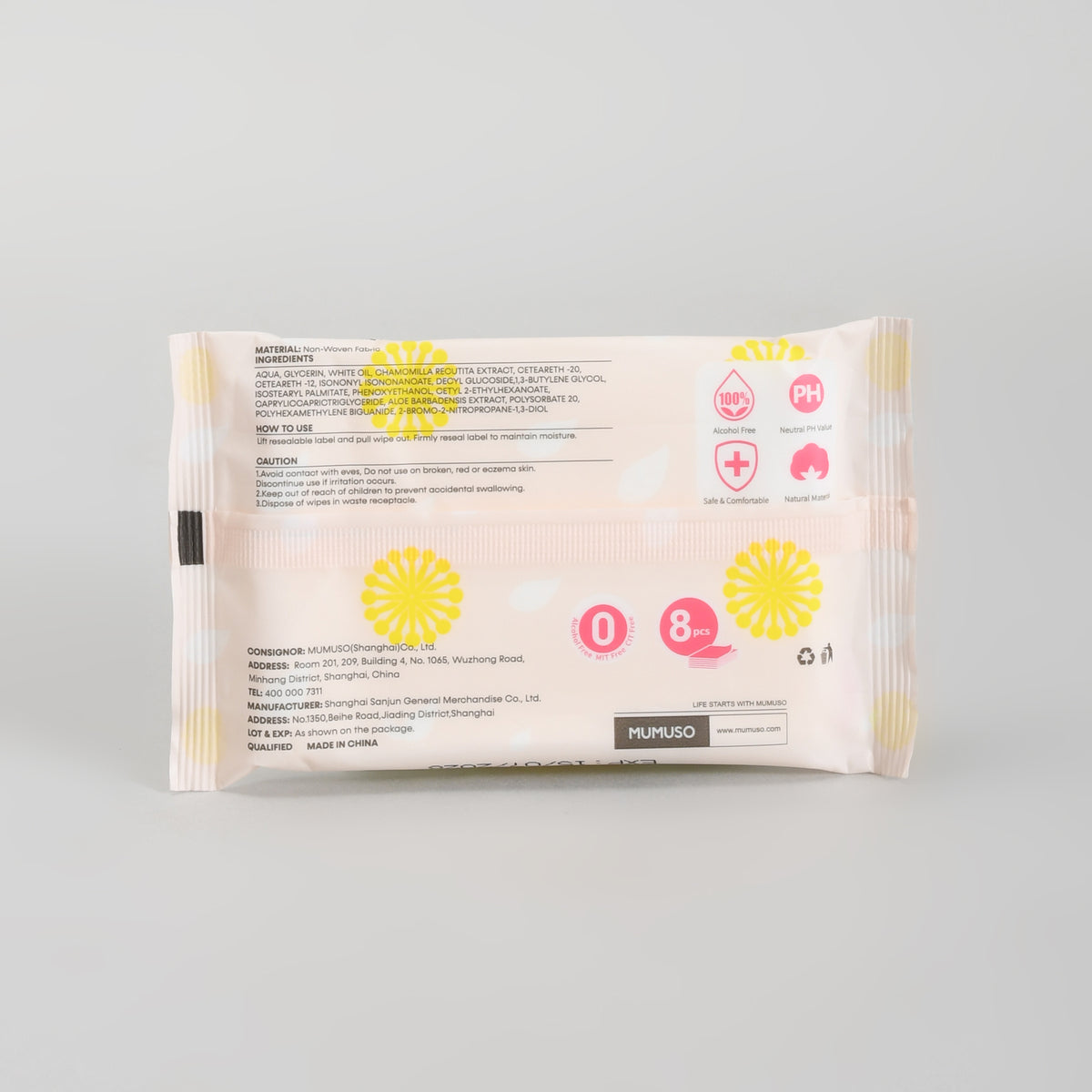 Alcohol Free Makeup Removal Wipes – Value Pack of 8 (64 Wipes)