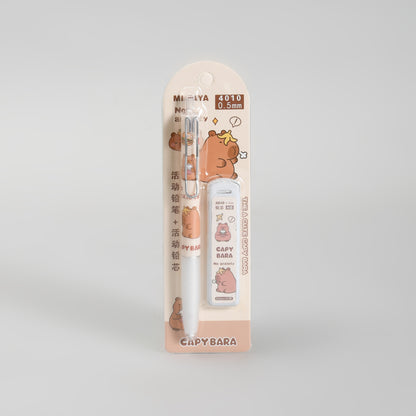 School Favourite! Cute Capybara Mechanical Pencil Set - 0.5mm