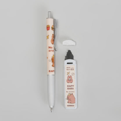 School Favourite! Cute Capybara Mechanical Pencil Set - 0.5mm