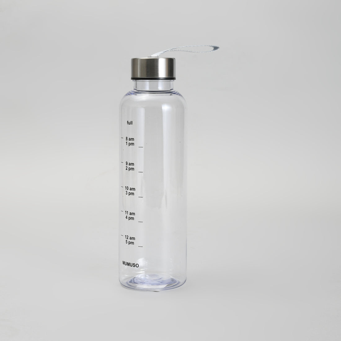 Clear Motivational Bottle with Carry Strap - Time Marker Water Bottle - 500 ml