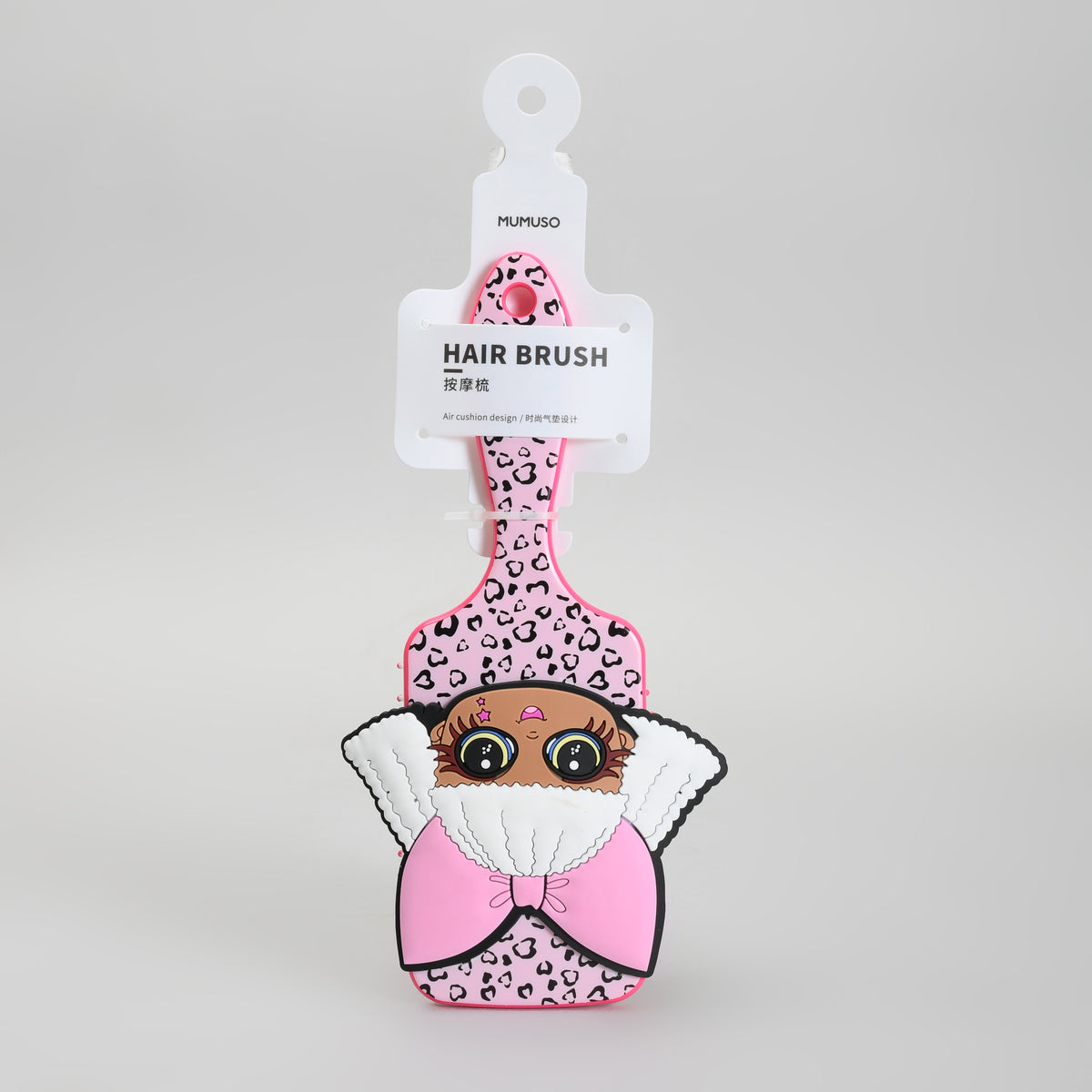Cute Pink Leopard Paddle Air Cushion Hair Brush