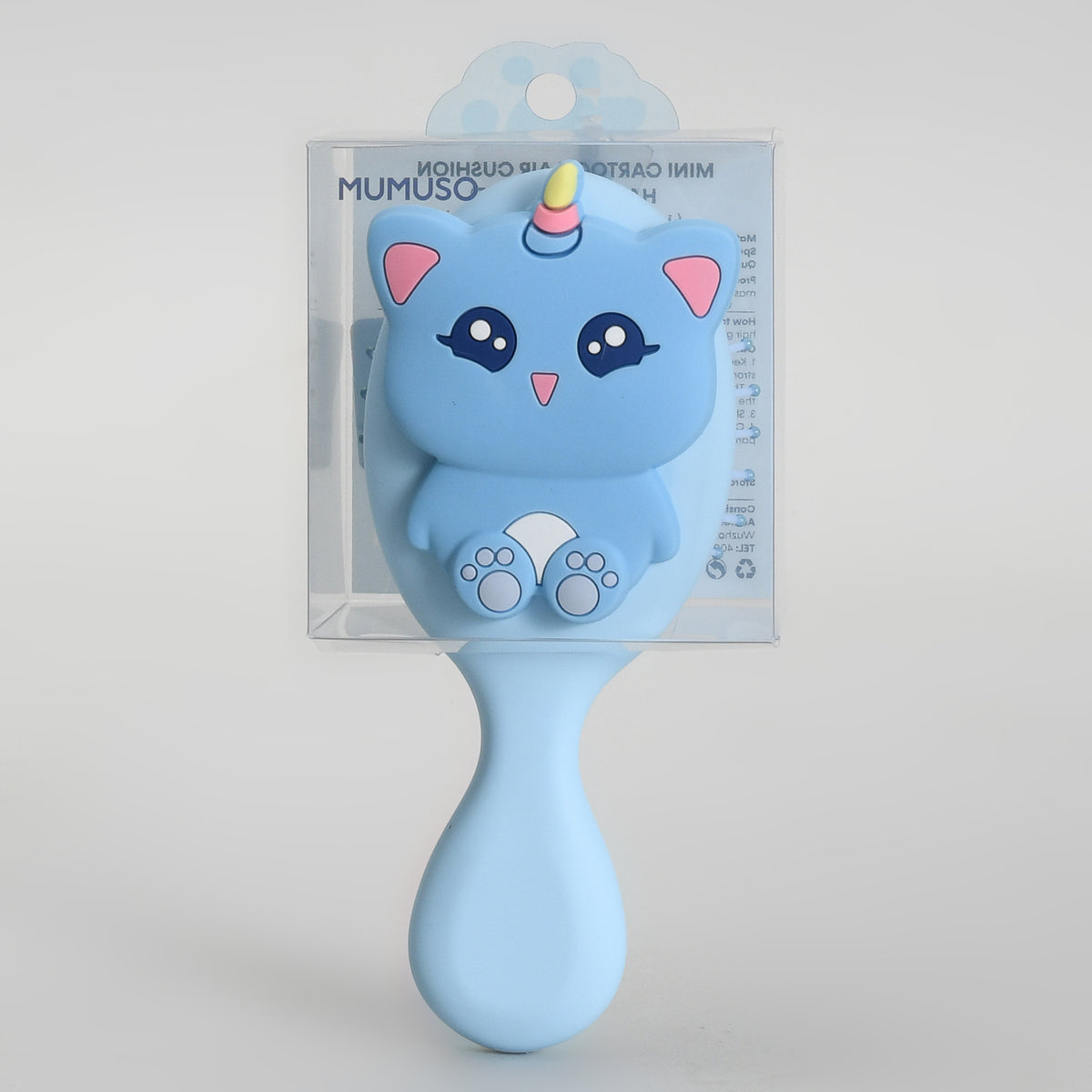 Mini Unicorn Cat Air Cushion Hair Brush – Blue