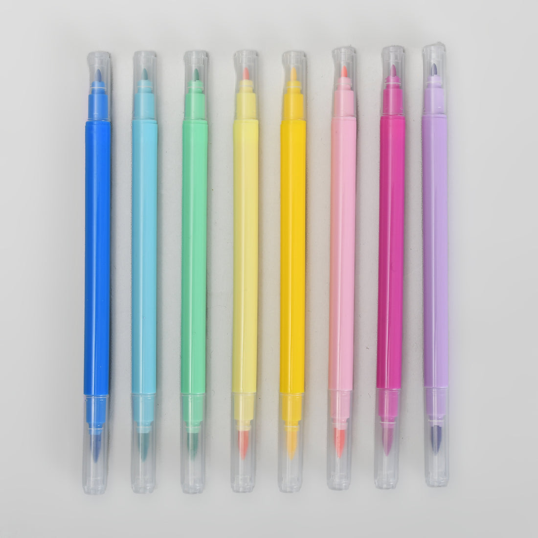 Mumuso Dual-Tip Watercolour Brush Pens - 8 Colours