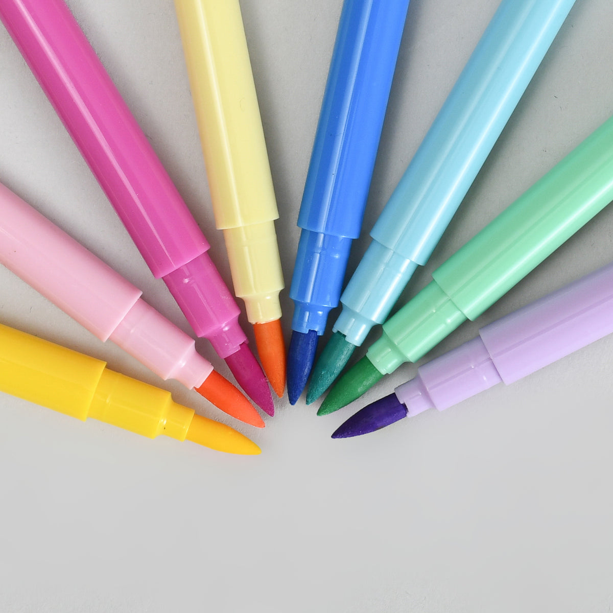 Mumuso Dual-Tip Watercolour Brush Pens - 8 Colours