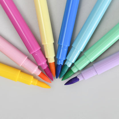 Mumuso Dual-Tip Watercolour Brush Pens - 8 Colours
