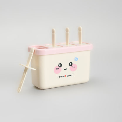 Mumuso Pink Cute Ice Pop Molds 4-Cavity
