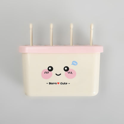 Mumuso Pink Cute Ice Pop Molds 4-Cavity
