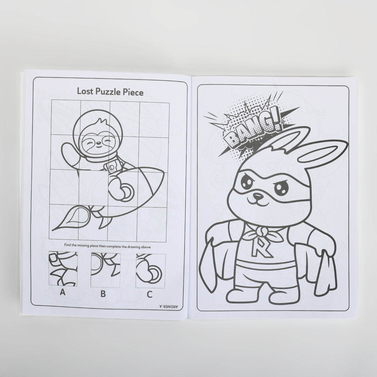 Kids Animal Colouring Book with 15 Reusable Stickers – 80-Page Activity Book