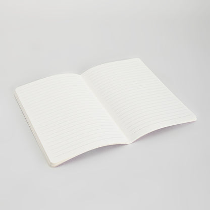 Super Cute A5 Single Lined Notebook - Happy Puppy / Pink