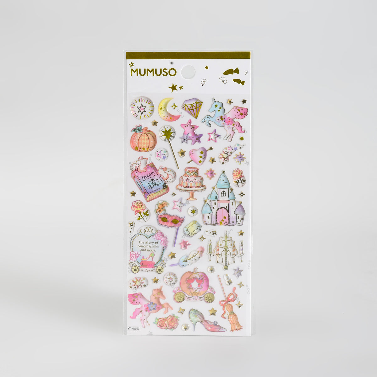Dreamy Fairy Tale 3D Puffy Stickers with Gold Foil