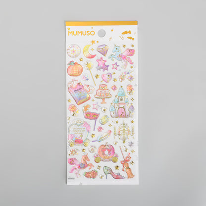 Dreamy Fairy Tale 3D Puffy Stickers with Gold Foil