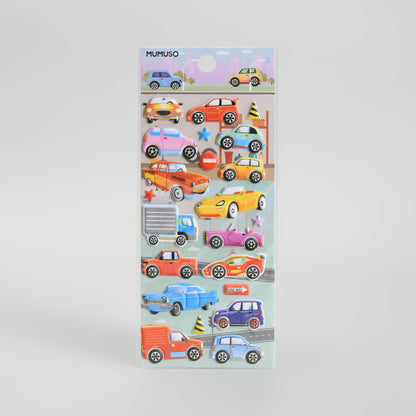 Cool Cars 3D Puffy Stickers for Kids