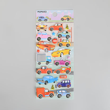 Cool Cars 3D Puffy Stickers for Kids