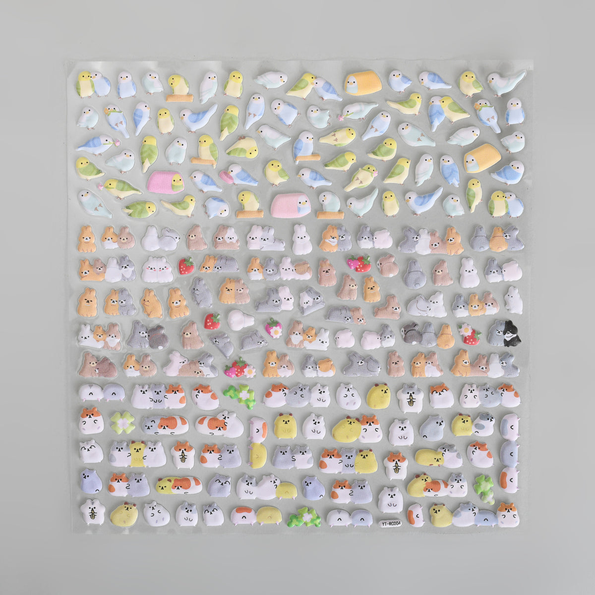 Cute Puffy  3D Foam Animal Sticker Sheets| Birds, Cats, Penguins &amp; More