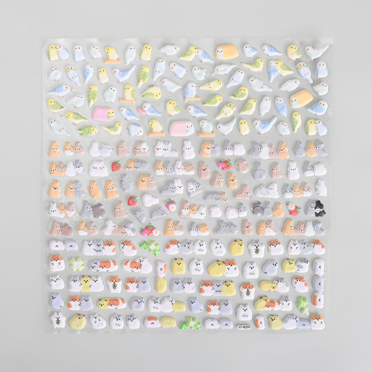 Cute Puffy  3D Foam Animal Sticker Sheets| Birds, Cats, Penguins &amp; More