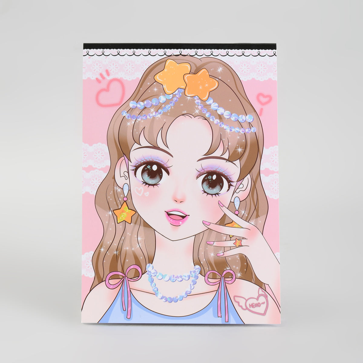 Makeup Stickers Gift Set for Girls – Dress-Up Sticker Book with Rhinestones