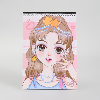 Makeup Stickers Gift Set for Girls – Dress-Up Sticker Book with Rhinestones