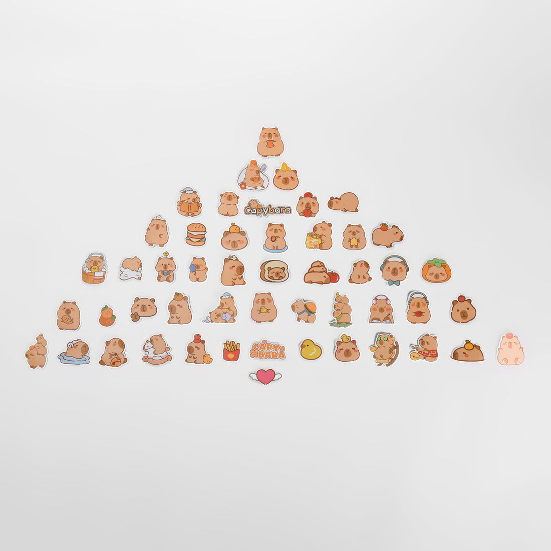 50 mini capybara stickers- Perfect for Decorating Daily Essentials!