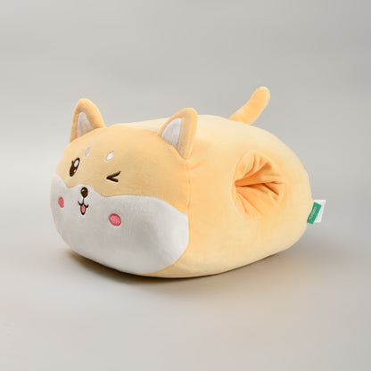 Yellow Shiba Inu Handwarmer Pillow- Plush Pillow/Throw Pillow- So Cozy!