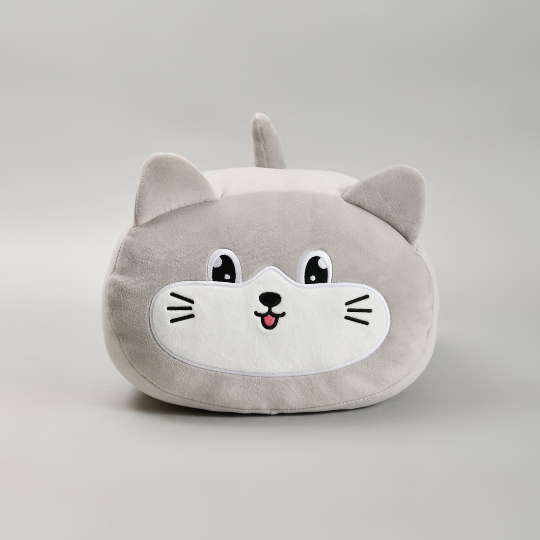 Ultra Soft Grey Cat Handwarmer Pillow- Plush Pillow/Throw Pillow