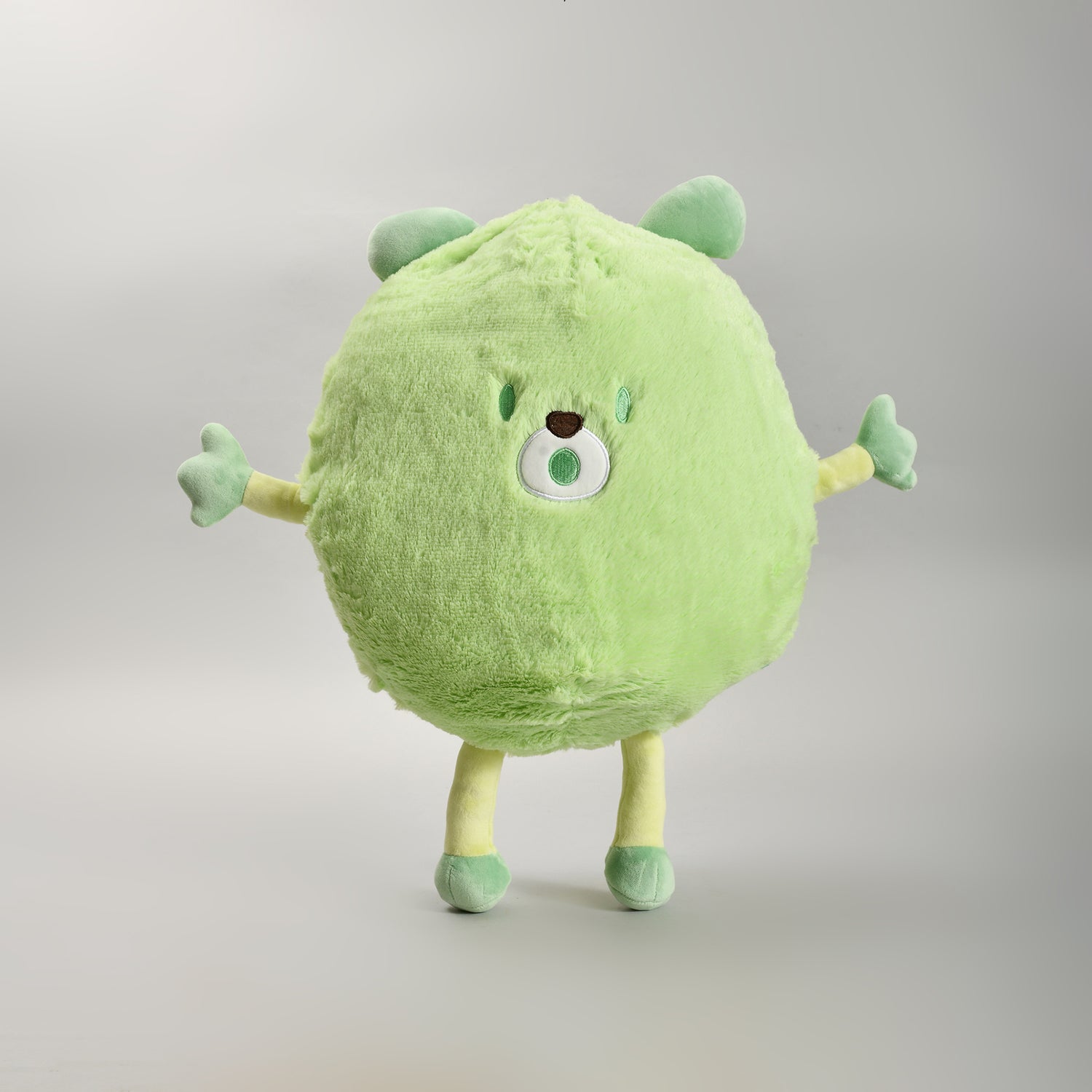 Adorable Green Monster Throw Pillow- Plush Pillow