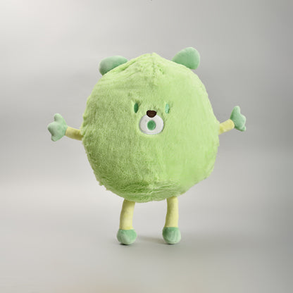Adorable Green Monster Throw Pillow- Plush Pillow