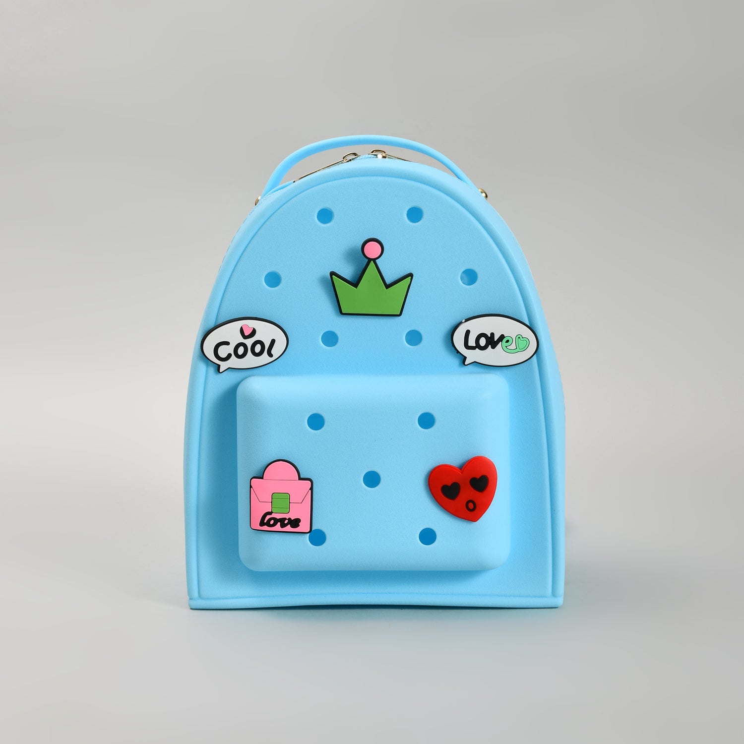 Vibrant Blue school Backpack with 3D Embellishments