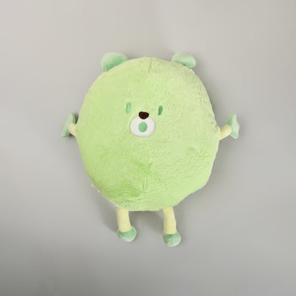 Adorable Green Monster Throw Pillow- Plush Pillow