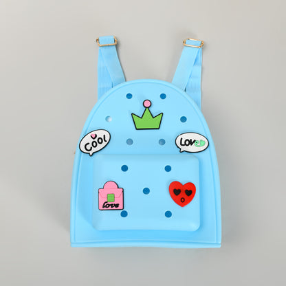 Vibrant Blue school Backpack with 3D Embellishments