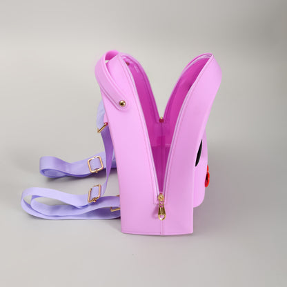 Croc Style Perforated Backpack- Purple