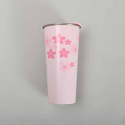 Insulated Pink Cherry Blossom Tumbler- 500ml