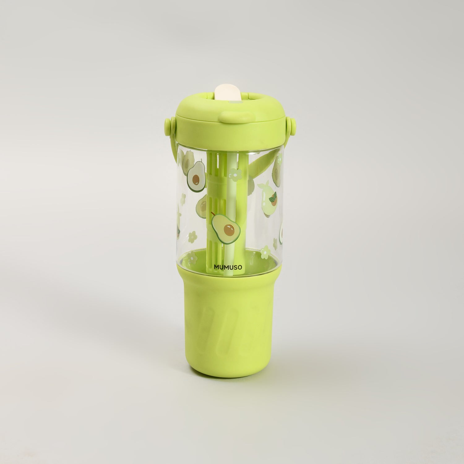 Avocado Portable Plastic Water Bottle with Infuser (Green/800 mL)