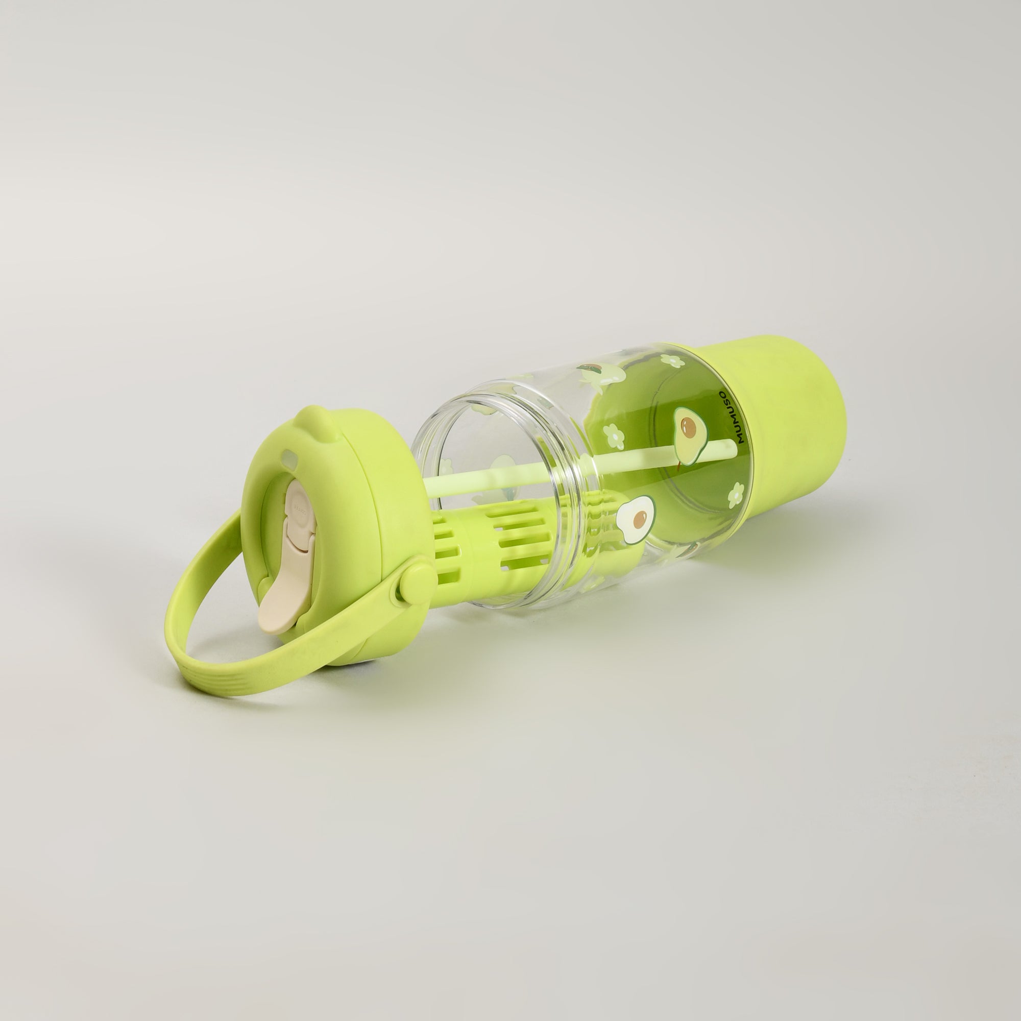 Avocado Portable Plastic Water Bottle with Infuser (Green/800 mL)