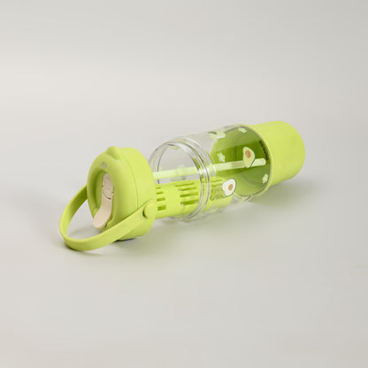 Avocado Portable Plastic Water Bottle with Infuser (Green/800 mL)