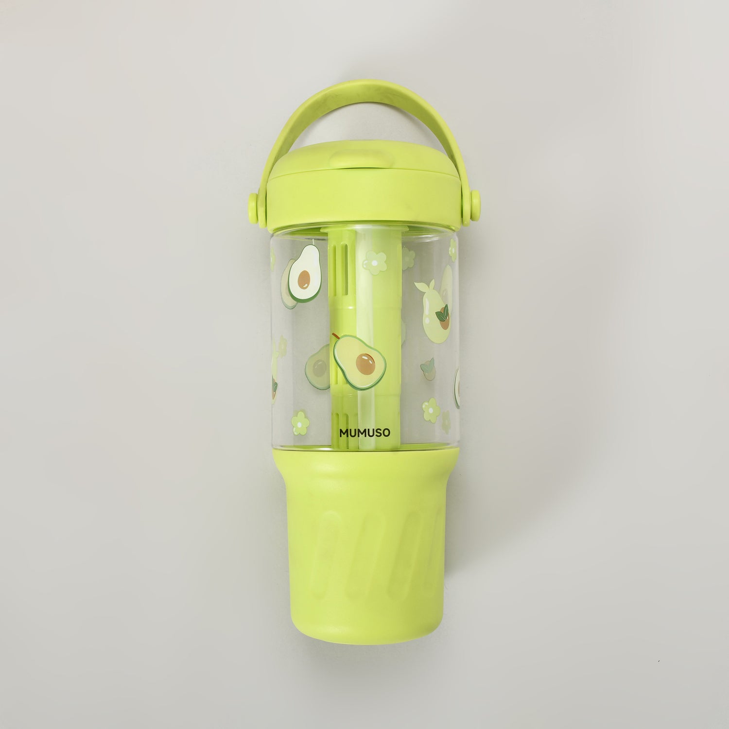 Avocado Portable Plastic Water Bottle with Infuser (Green/800 mL)