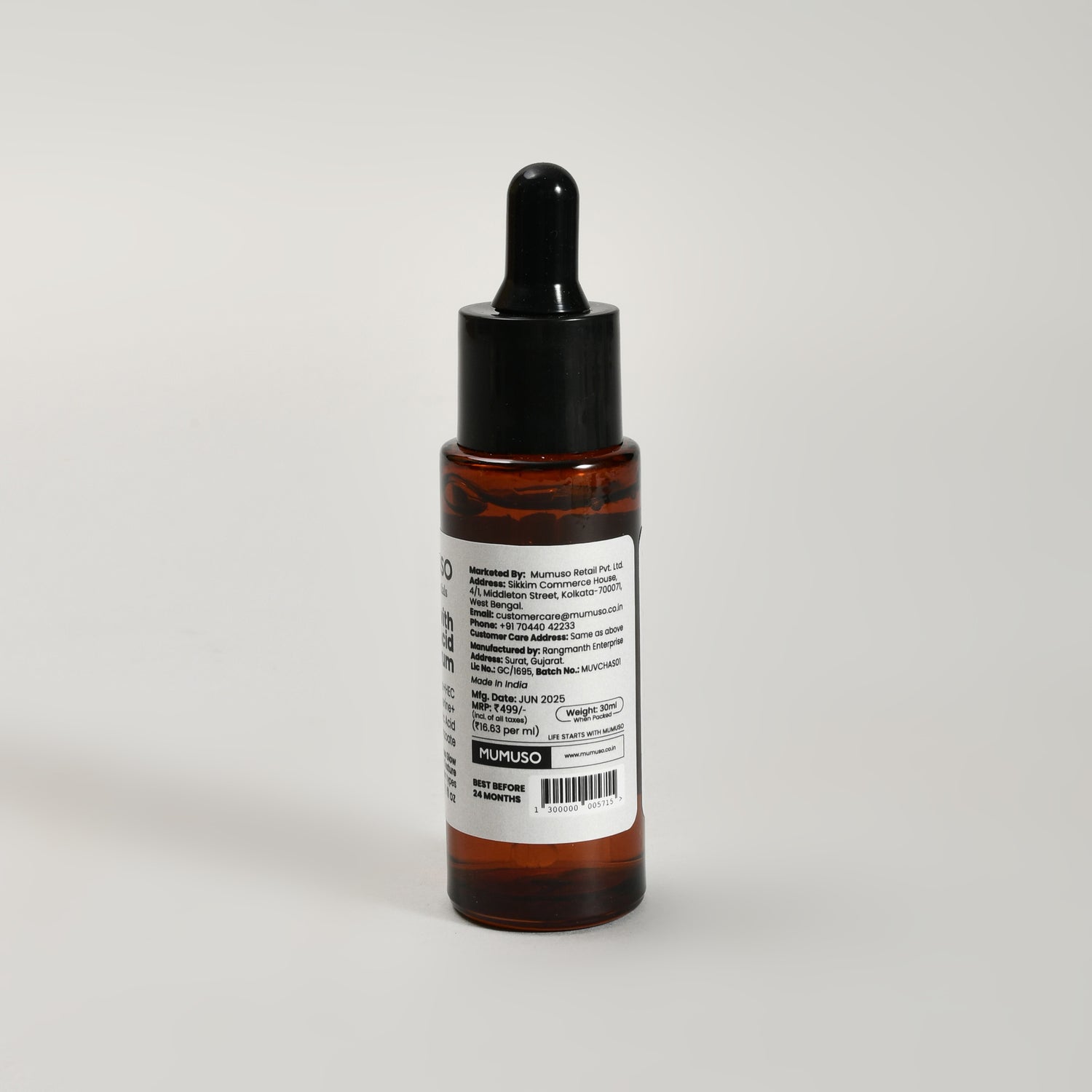 Mumuso Skin Essential: Vitamin C with Hyaluronic Acid Serum- 30ml